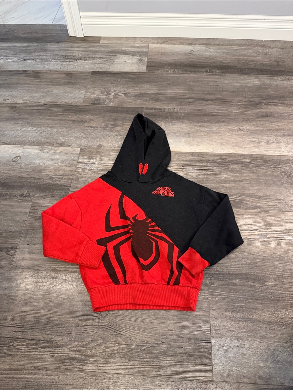Marvel Kids Red & Black Spider Graphic Hoodie Jacket